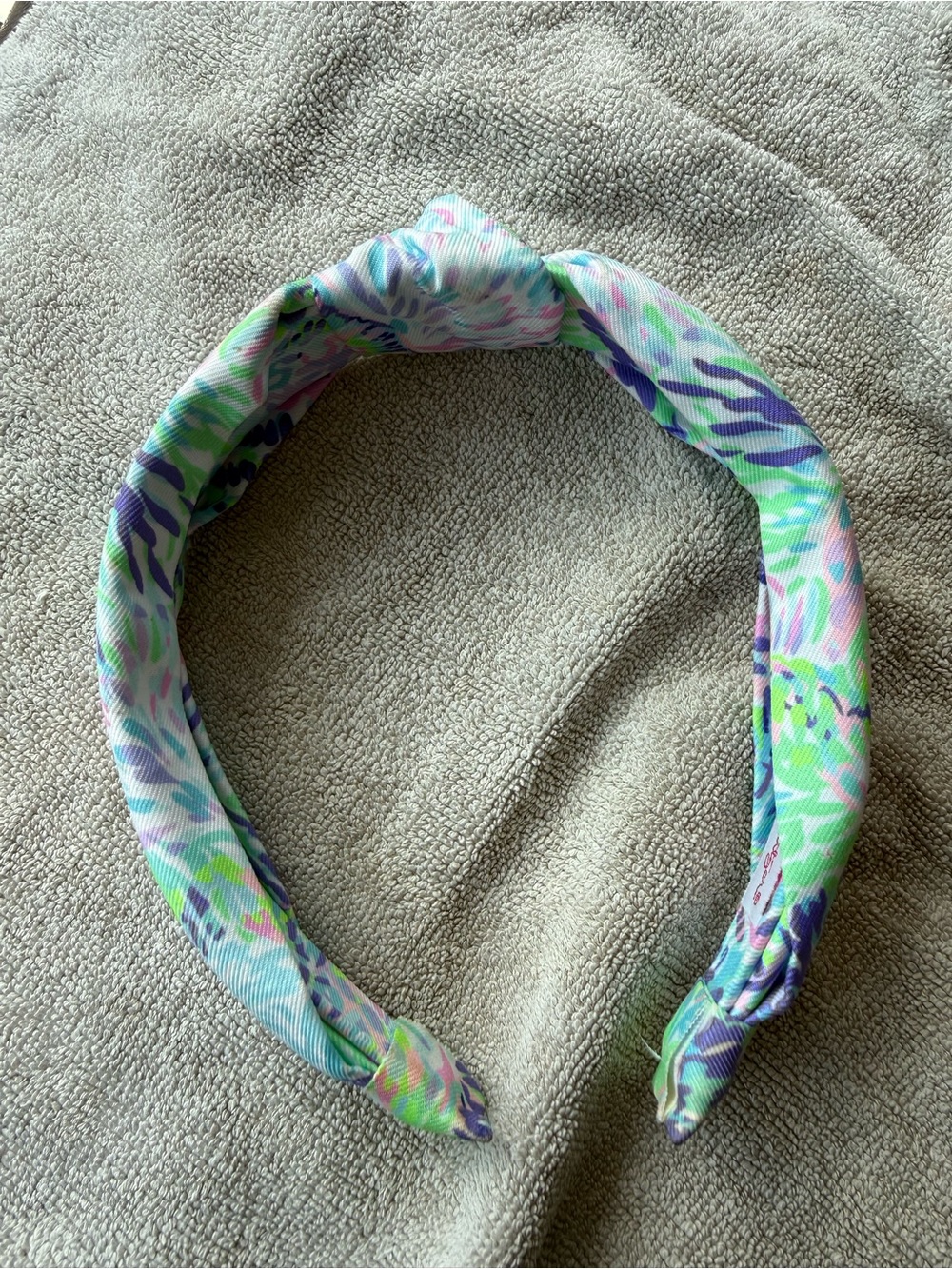 Lilly Pulitzer Knot Front Printed Fabric Headband in Pastel Floral